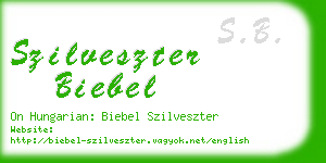 szilveszter biebel business card